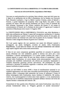 Giuliano Banfi sulla Costituzione