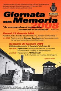 Il giorno della memoria 2008 a Baranzate (MI)