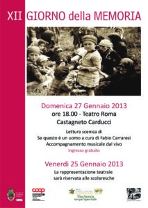 Il giorno della memoria 2013 a Castagneto Carducci
