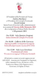 Il Giorno della memoria 2013 a Firenze