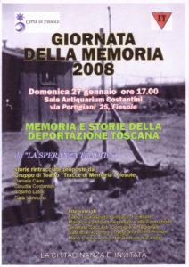 Il giorno della memoria 2008 a Fiesole (Firenze)