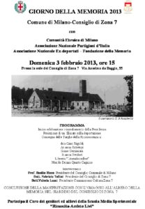 Il Giorno della memoria 2013 a Milano