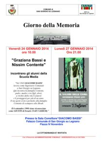 Il Giorno della memoria 2014 a San Giorgio su Legnano