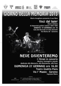 Il Giorno della memoria 2013 a Saronno
