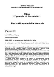 Il Giorno della Memoria 2011 a Udine