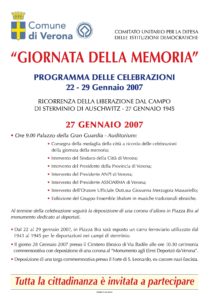 Il giorno della memoria 2007 a Verona