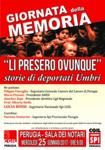Il Giorno della memoria 2017 a Perugia